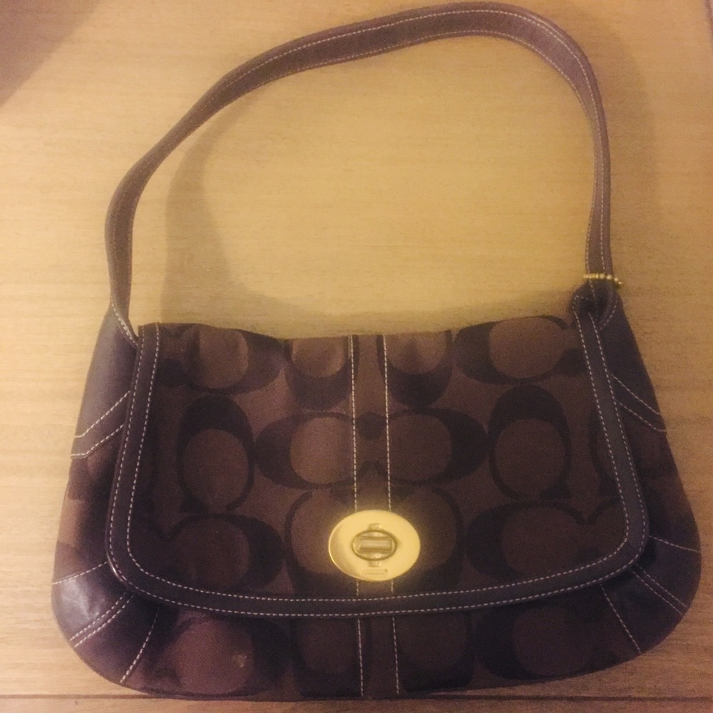 Coach signature brown shoulder bag E0782-11257